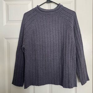 Carolyn Taylor Women's Ribbed Knit Purple Sweater size Large